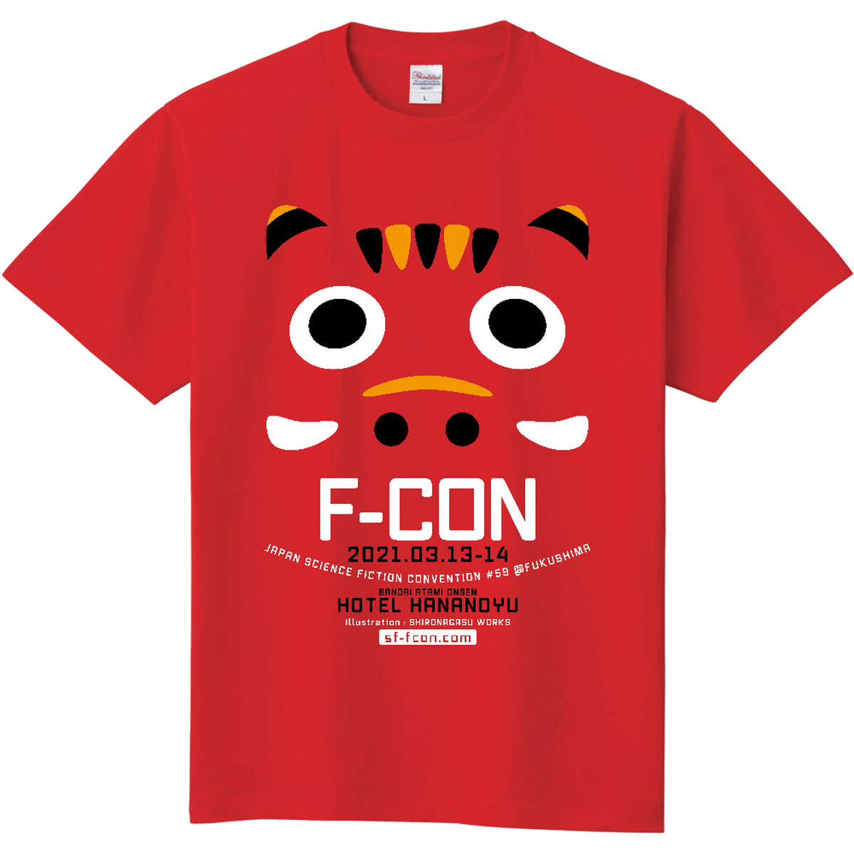 受注生産 赤べこフェイスtシャツ イタリアンレッド F Con公式通販サイト