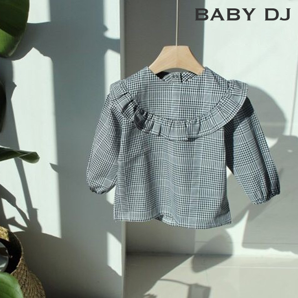 再x19入荷 チェックフリルブラウス Baby Dj 子供服 出産祝い プレゼント キッズファッション ベビー服
