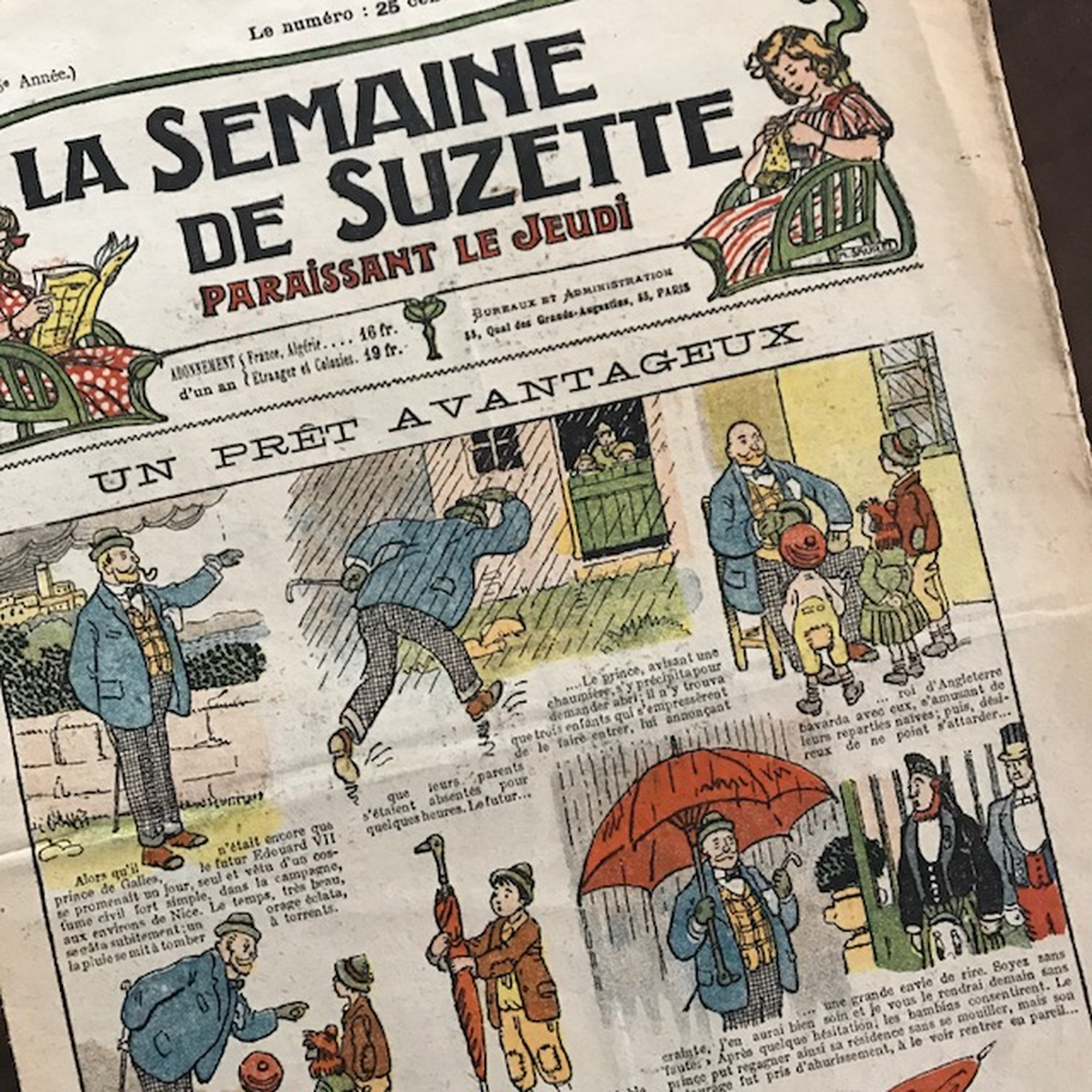 イラストが可愛い フランスの少女雑誌 La Semaine De Suzette 古き