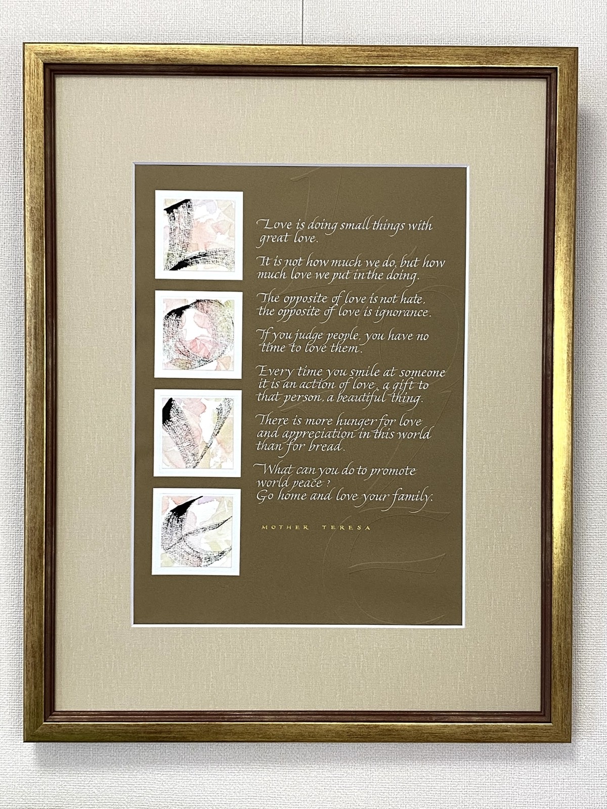 Love マザーテレサの愛の名言 Moji Kami