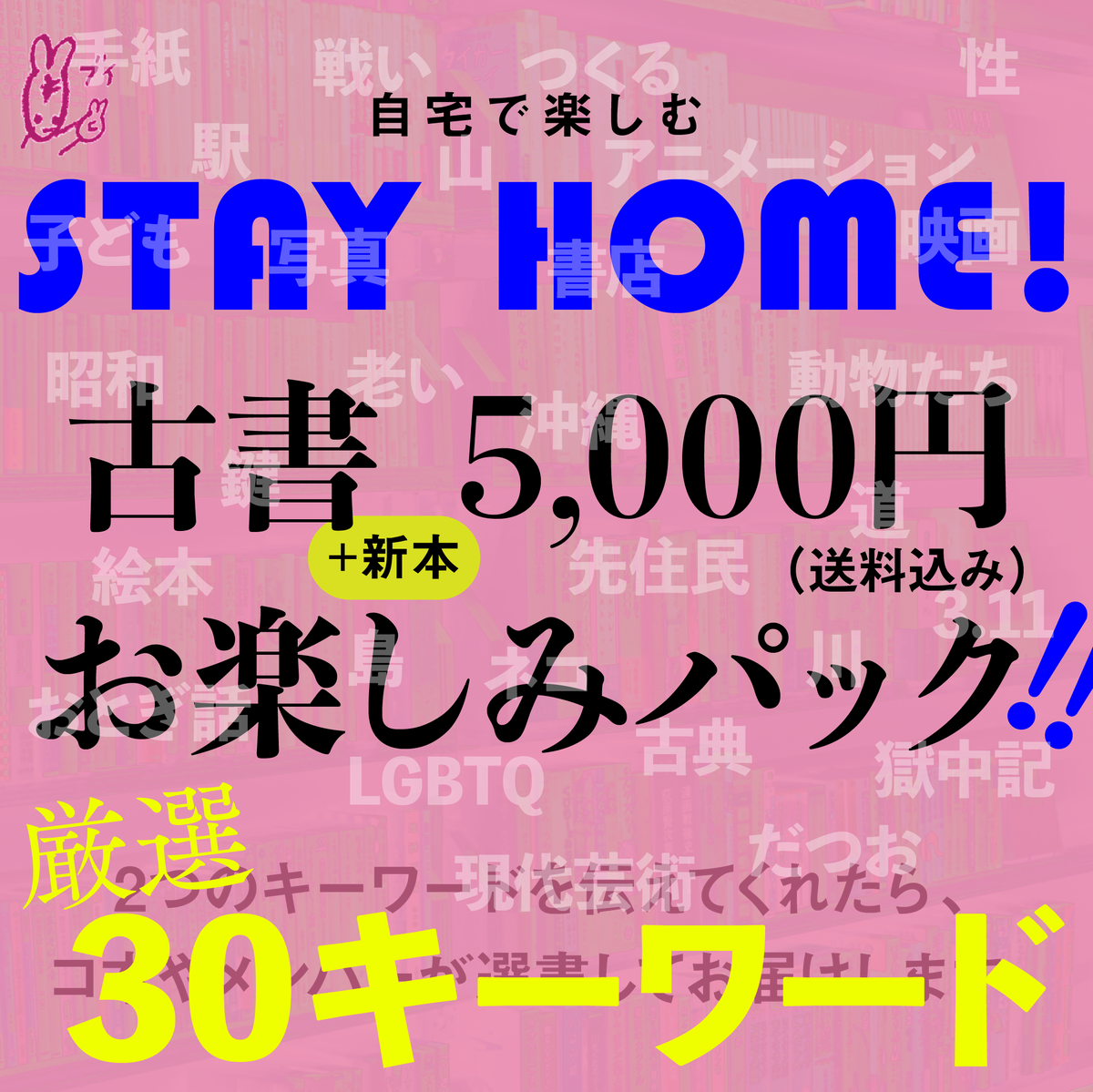 厳選キーワード編 自宅で楽しむ 古書 5000円お楽しみパック コ本や Honkbooks