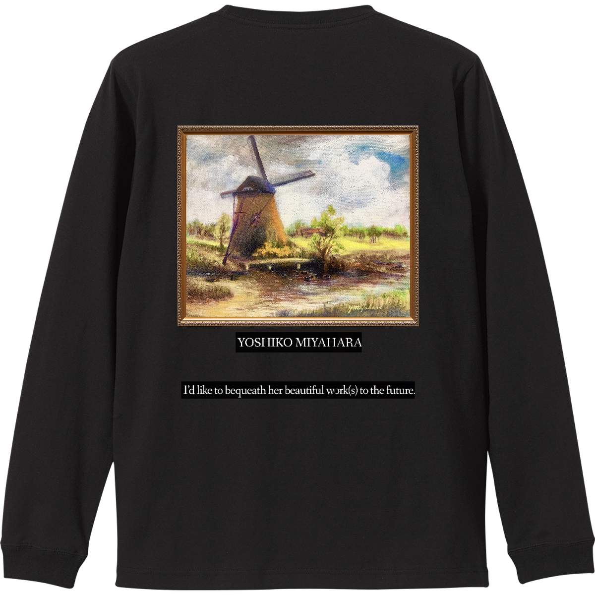 Yoshiko Miyahara 風車の草原 Long Sleeve Tee Bequeath Arts