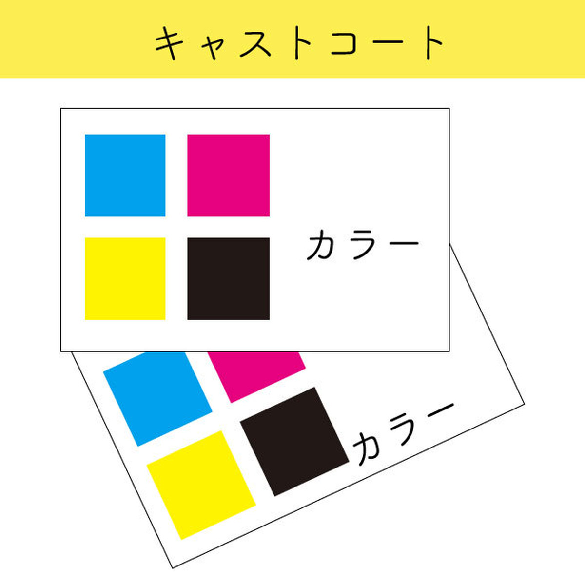 キャストコート 表面 フルカラー 裏面 フルカラー 札幌の格安名刺ショップ エコウェル