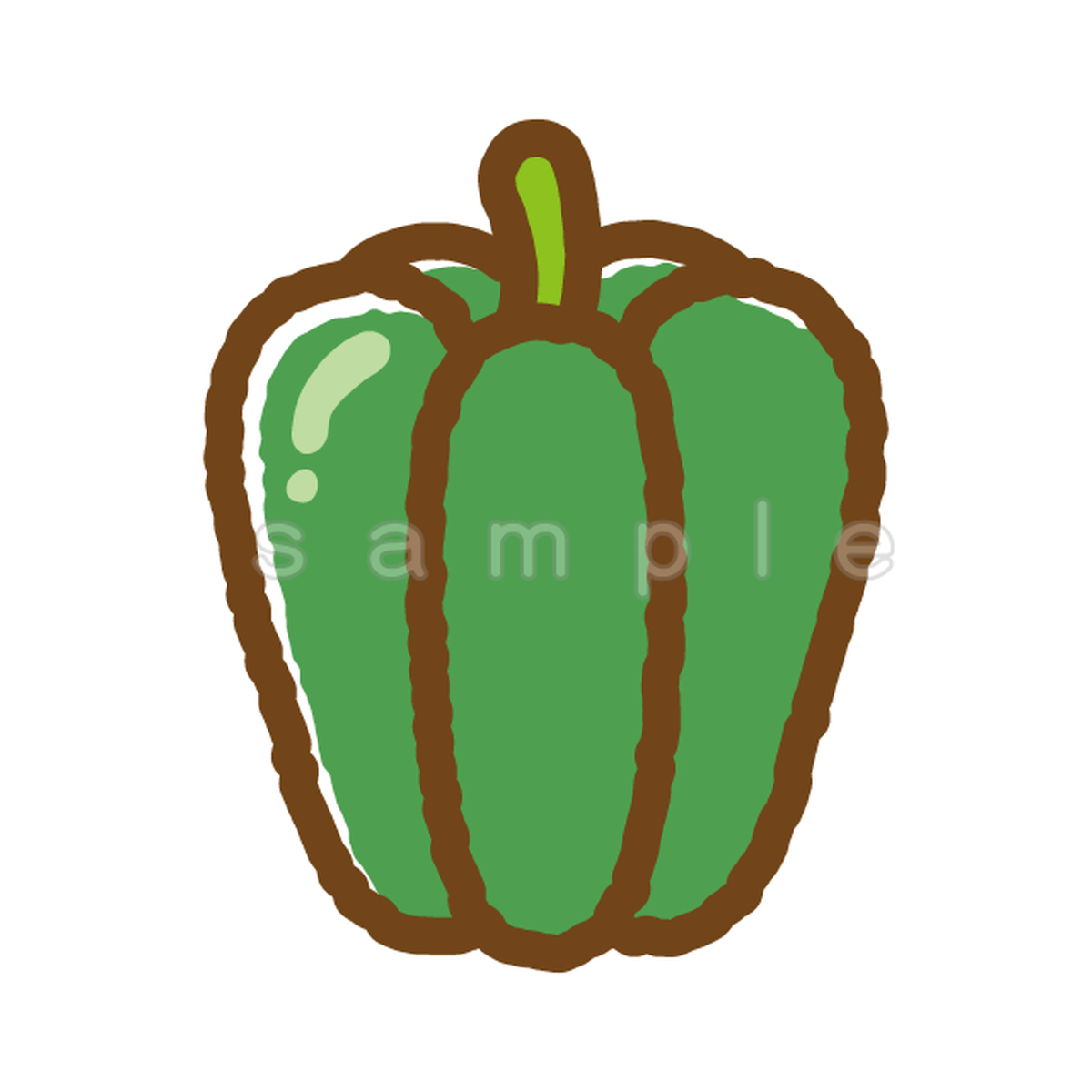 ピーマン C019 Ai イラストショップくま 商用利用okのかわいいイラストのフリー素材がたくさん