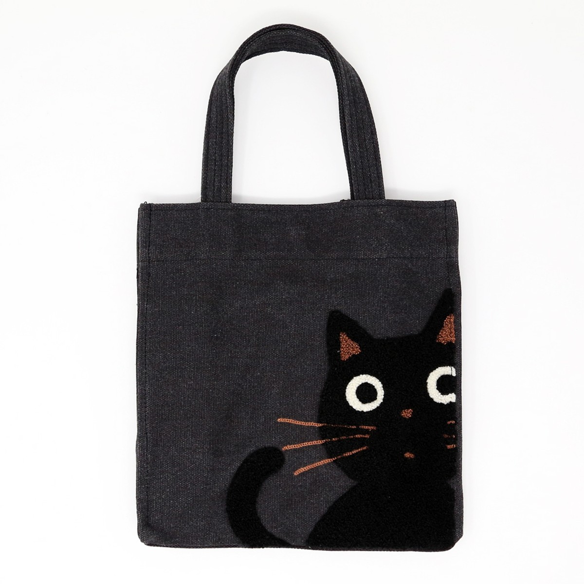 猫トートバッグ たまちゃんトート ブラック マスノヤ衣料品店 マスノヤ猫雑貨店