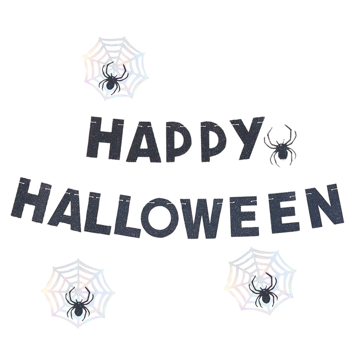 ハロウィン Happy Halloween 蜘蛛の巣ガーランド Hanamei