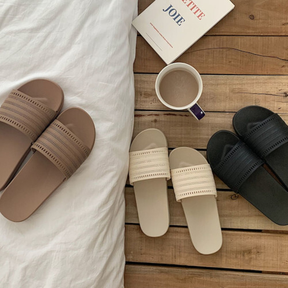 3色 Natural サンダル ルームシューズ 可愛い スリッパ 無地 シンプル ナチュラル ベランダ トイレスリッパ お出かけ レディース お洒落 軽量 落ち着き 小物 まるの樹 Fashion