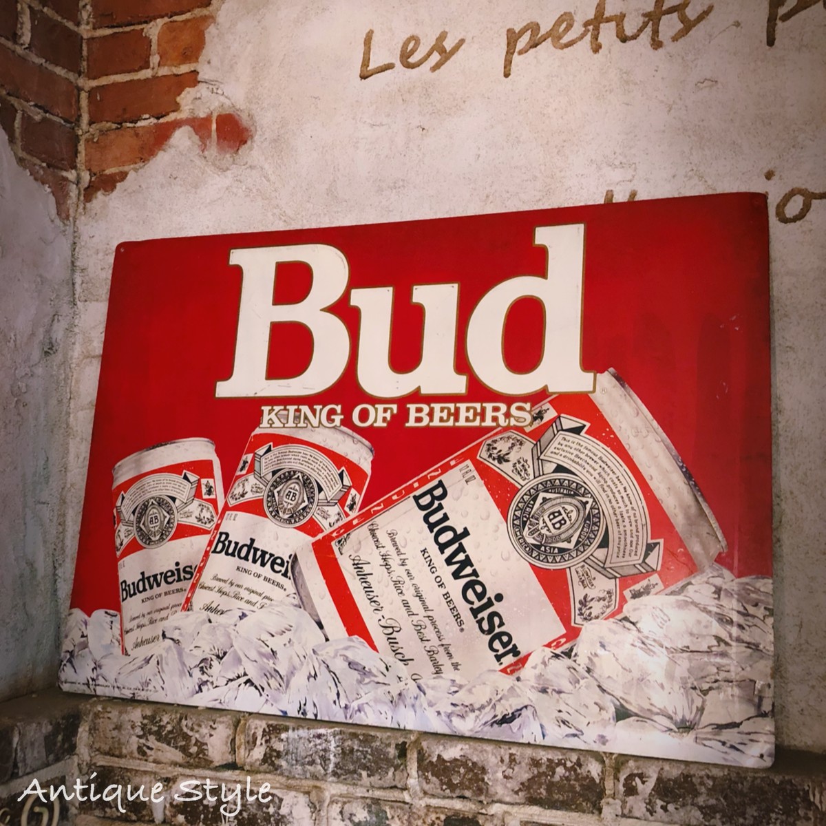 '87 バドワイザー ビール 大判 メタル ブリキ看板 ★アメリカンヴィンテージ Budweiser【F-059-040】 | Antique