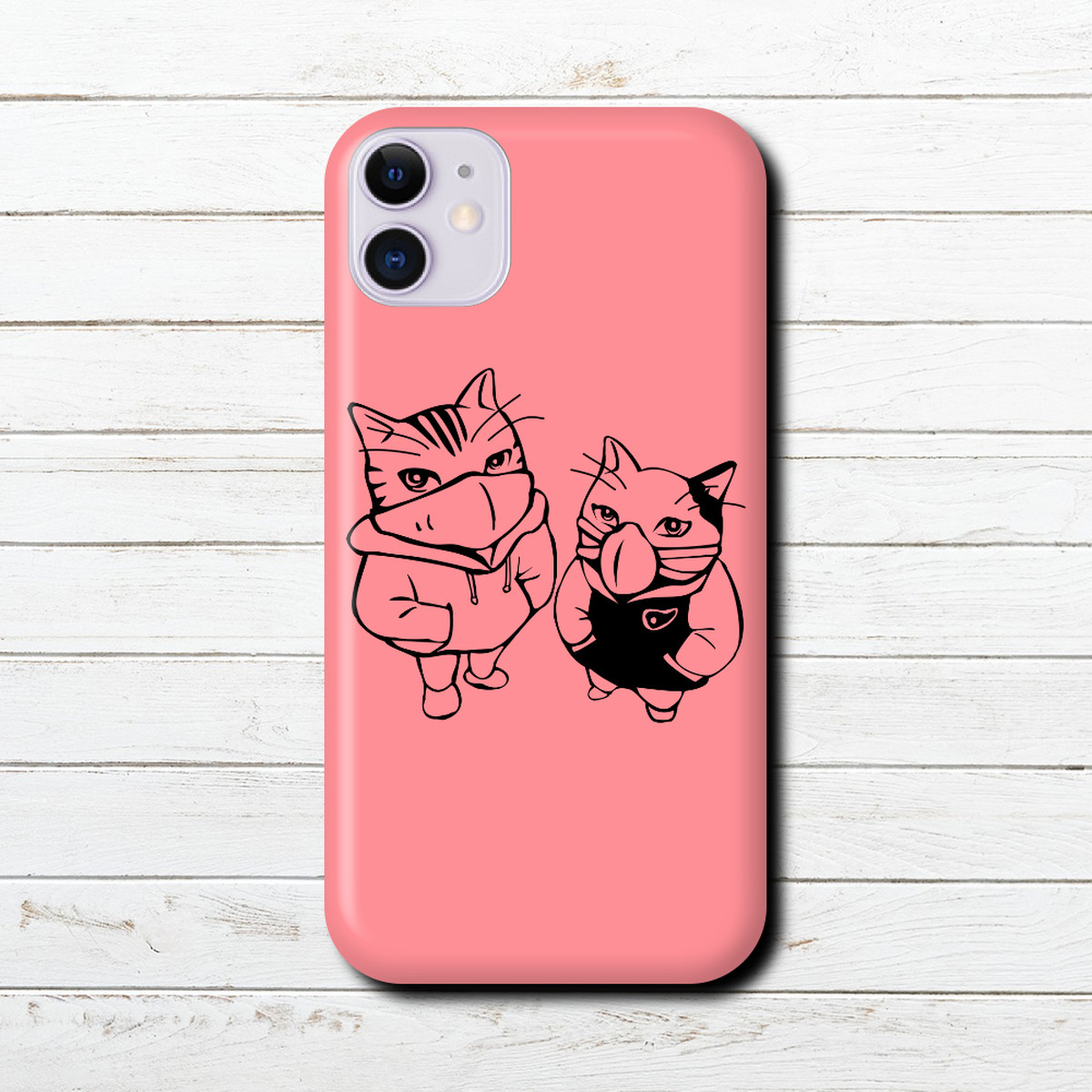 Iphoneケース スマホケース イラスト 動物 ねこ かわいい シンプル Xperia 5 Iphone 12 ケース タイトル ねこがヤンキー カラーピンク Iphoneケース Tシャツ メンズ スマホケース レディース Etc 雑貨屋アリうさ