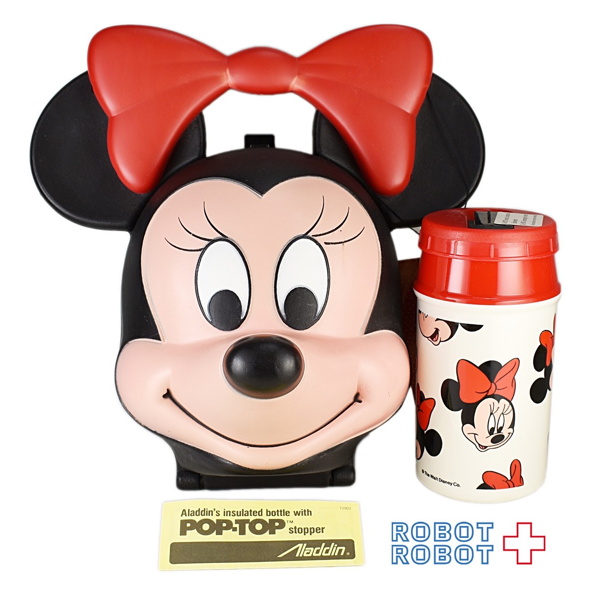 ミニーマウスの顔のカタチのランチボックス Aladdin Robotrobot