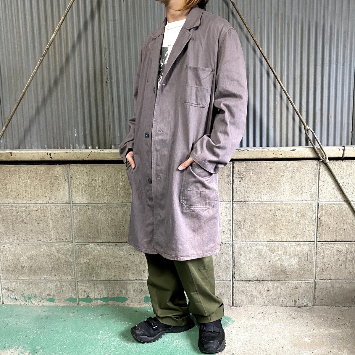 工房直送価格 ドイツ ワークコート Germany ショップコート 古着 ヴィンテージ メンズ店 春秋 全品送料無料 Ugs Ed Ao