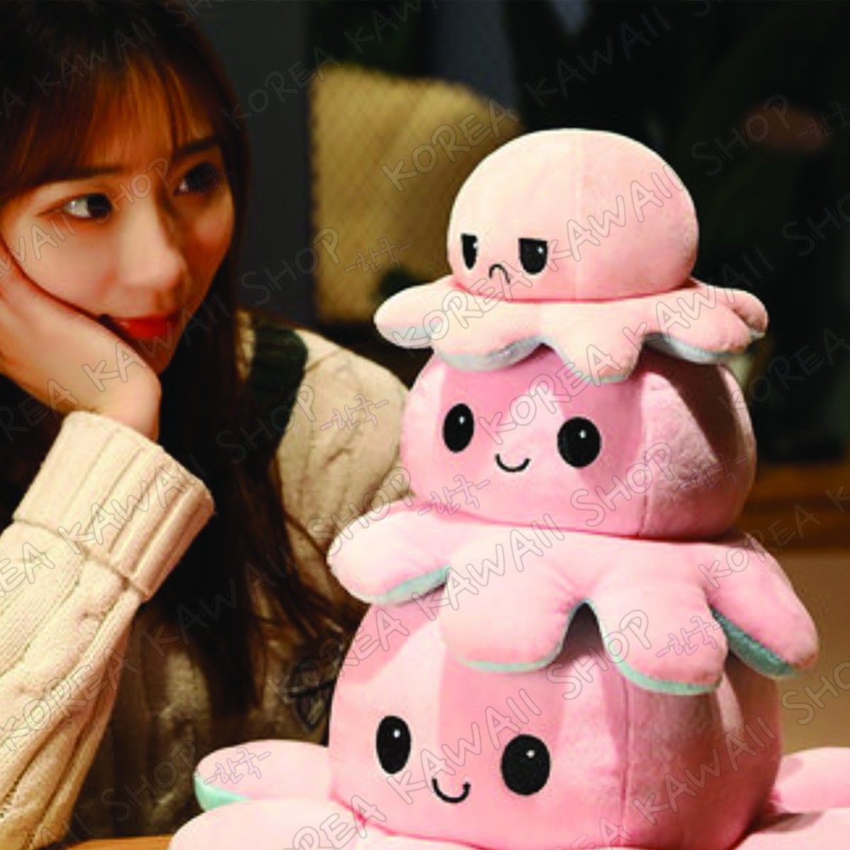 韓国で話題 機嫌 ご機嫌斜め たこさんぬいぐるみ40cm Korea Kawaii Shop