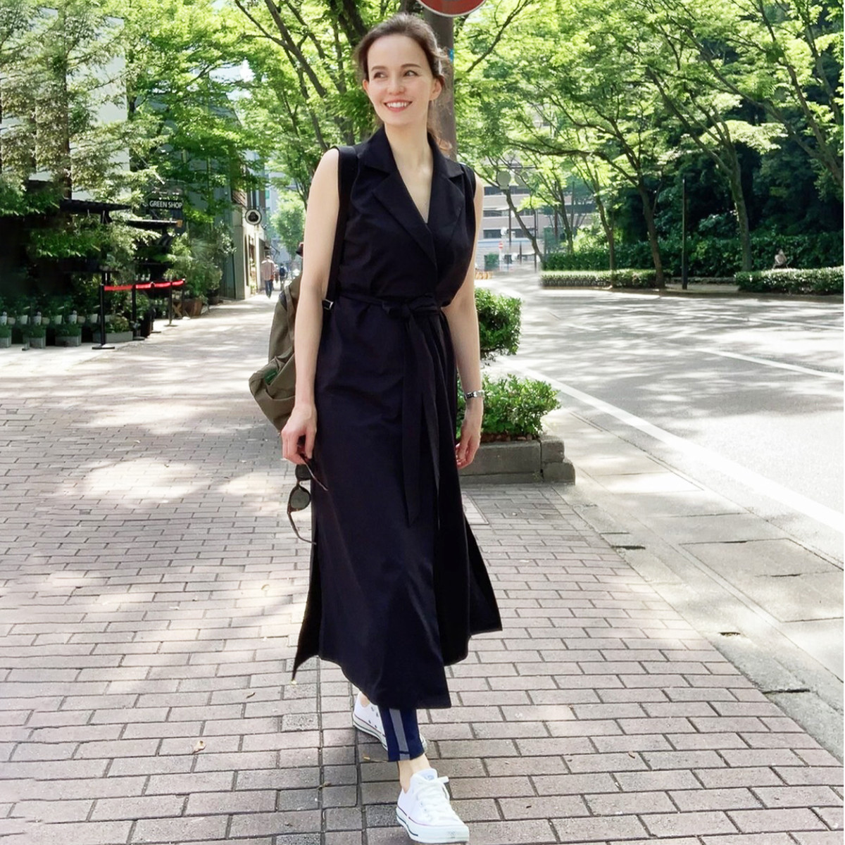 サスティナブル ジレ風2wayガウンワンピース ビーブルーム 公式ショップ Beabloom