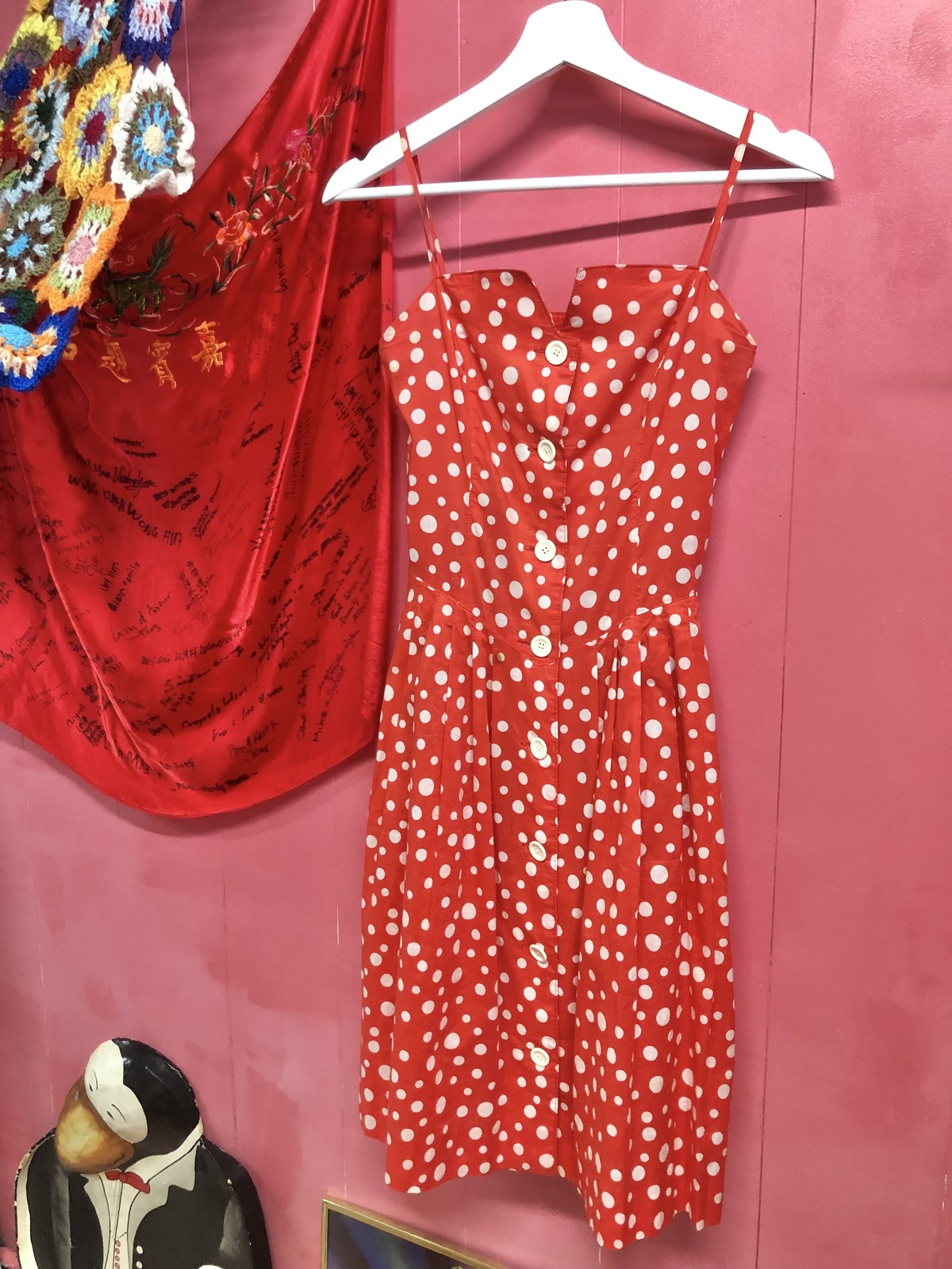 4 ミニーちゃん 赤 水玉 ドットワンピース Ranunculuss