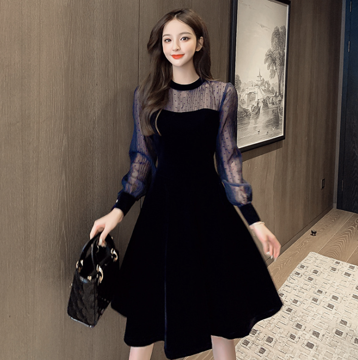 ベルベット シースルー 秋冬 ドレス ワンピース 可愛い セクシー 上品 清楚 パーティー レディースファッション Fashionloverのブログ