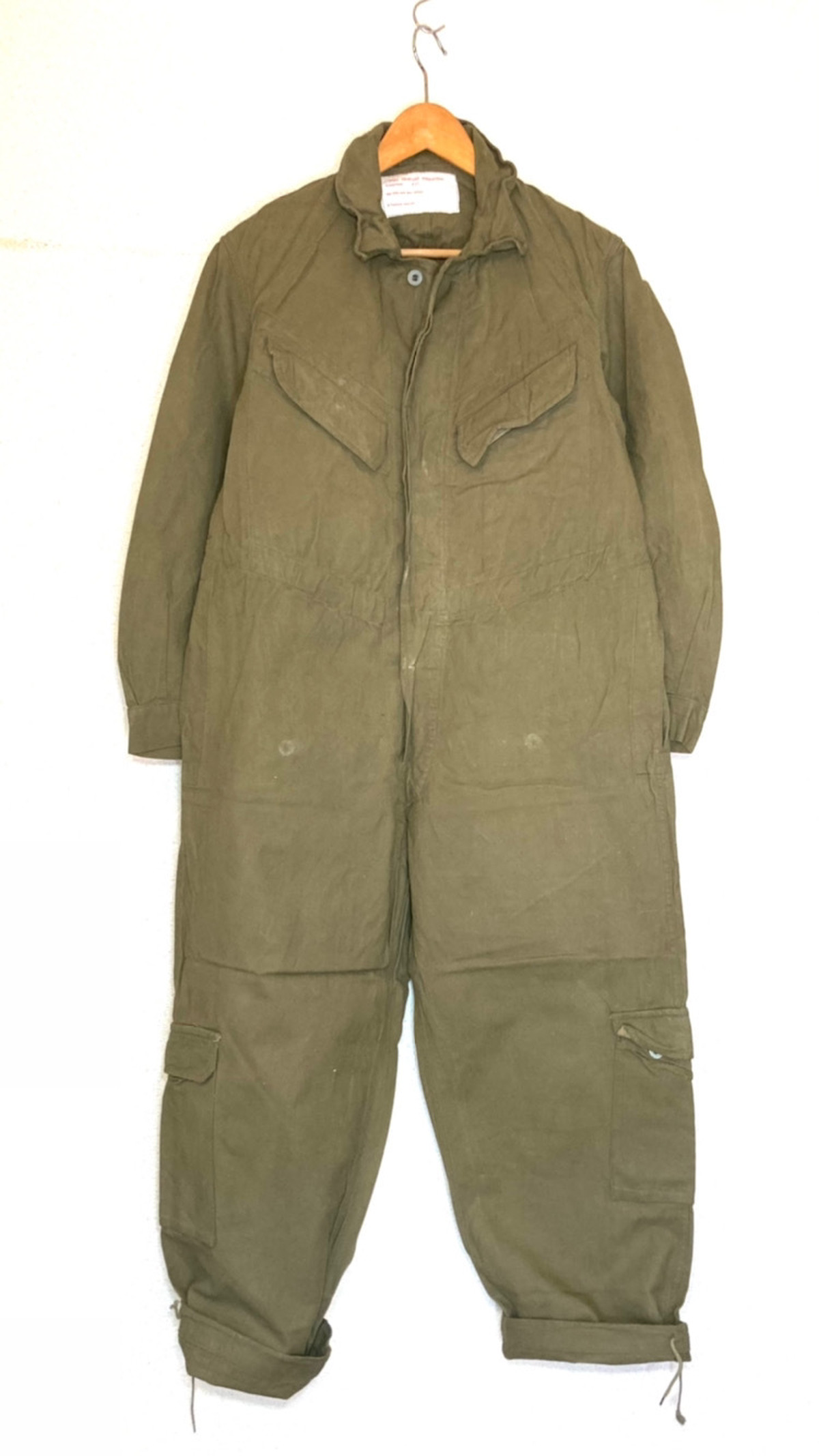 Dead Stock 1950s French Army M47 Mechanic Jumpsuit Size 32 Unknown