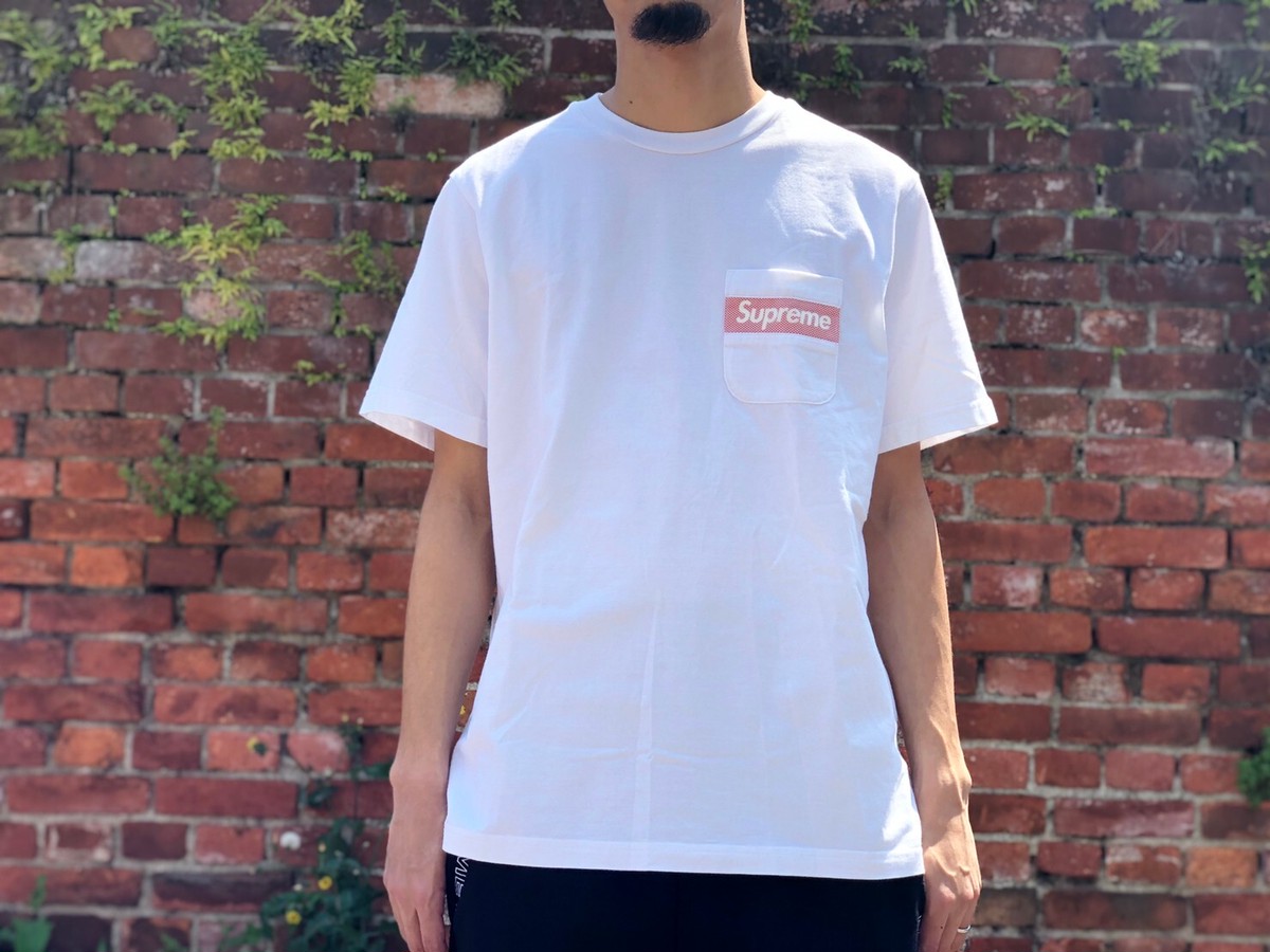 お気軽にコメントしてくださいSupreme Mesh Stripe Pocket Tee シュプリーム T