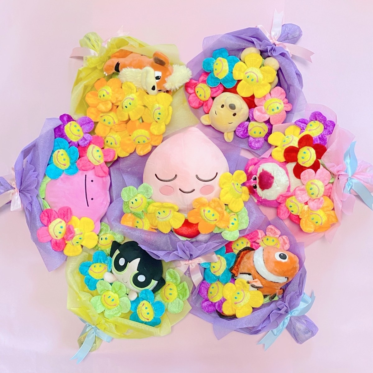 オーダーメイド ぬいぐるみ花束 人形花束 スマイルフラワー ぬいぐるみ 花束専門店