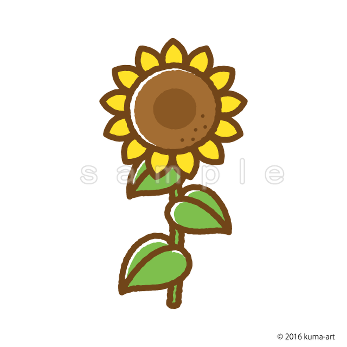 ひまわり K042 Png イラストショップくま 商用利用okのかわいいイラストのフリー素材がたくさん