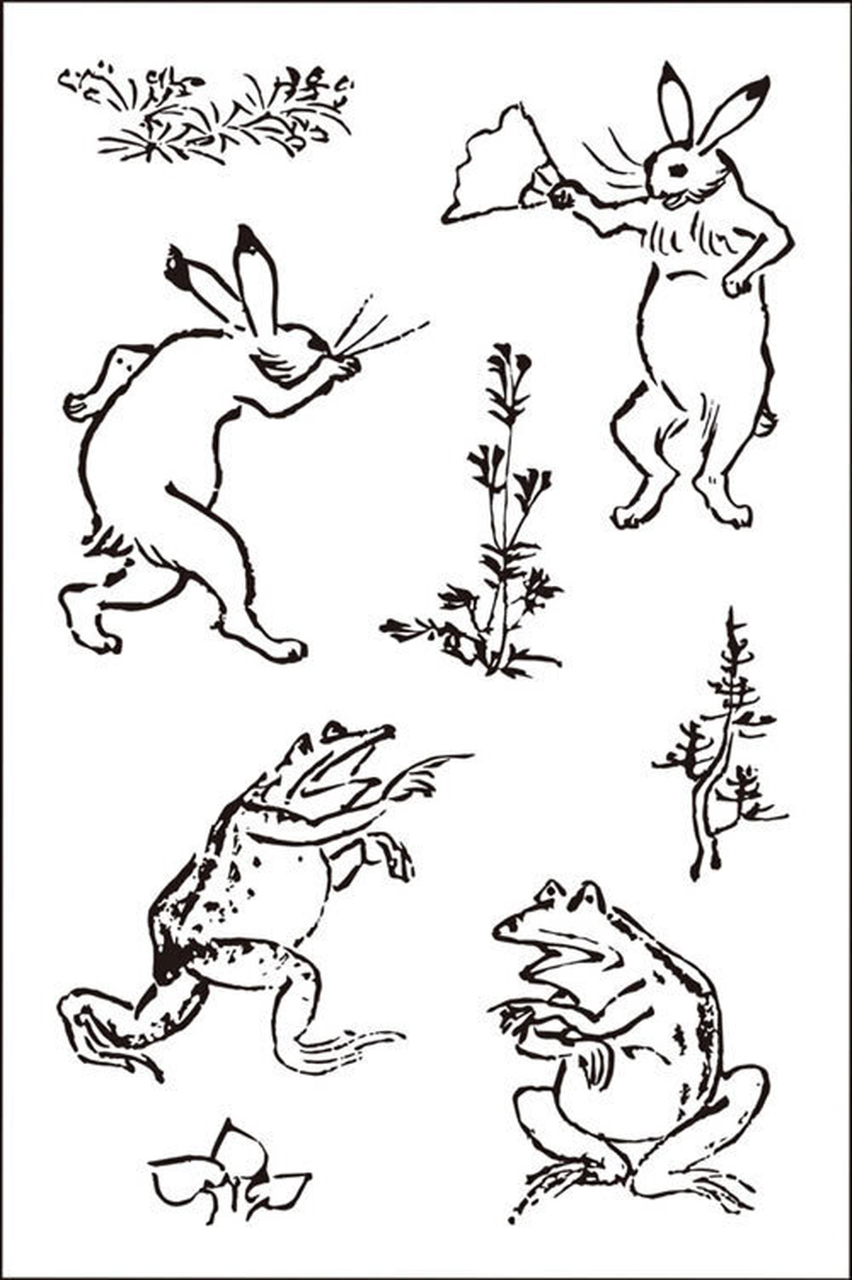 鳥獣戯画のミニミニサンキューカード Alivehiyokoのたのしいこと