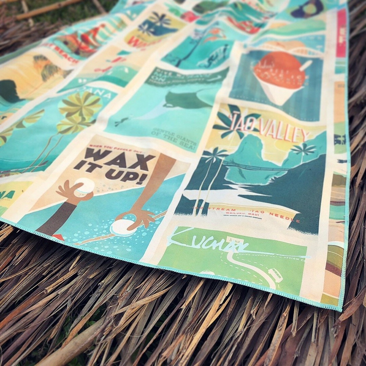 Surfer Towel サーファータオル ビーチタオル タオル 大判 綿 コットン ヨガマット ハワイ ブランド サーフィン アロハ 人気 No 1 18 新作 残りわずか Nick Kuchar Destination Hi808shop