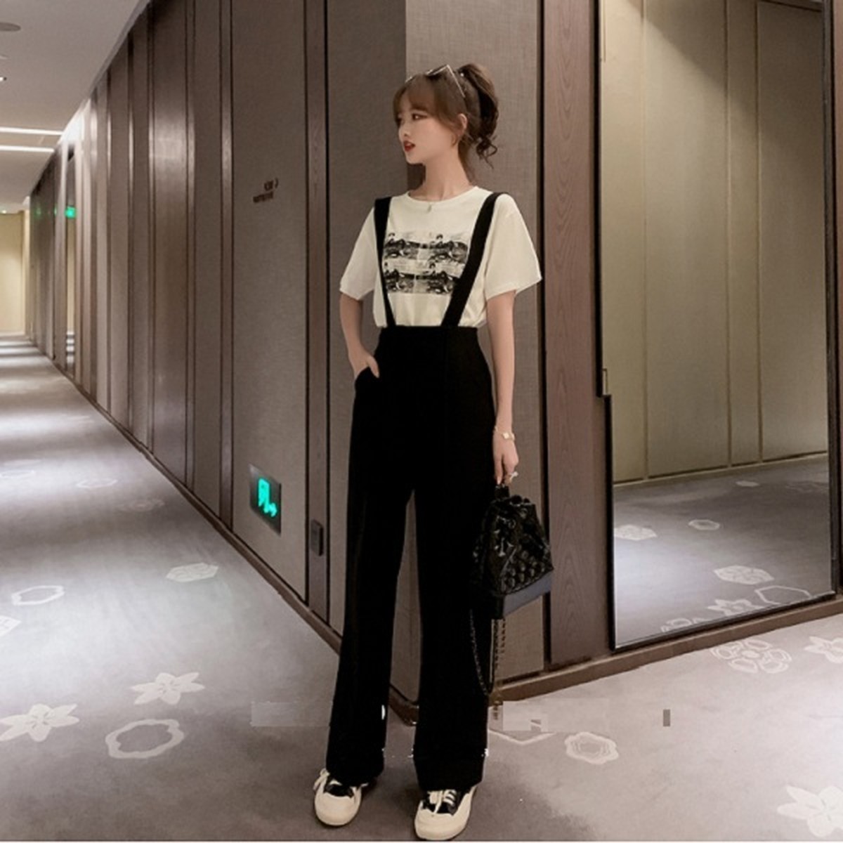 サロペットパンツ レディース 無地 サスペンダー フルレングス モノトーンコーデ カジュアルコーデ ブラック クール スタイリッシュ セクシー かっこいい かわいい おしゃれ カジュアル 春 夏 秋 冬 おでかけ 普段着 デート 通勤 女子会 Country Road