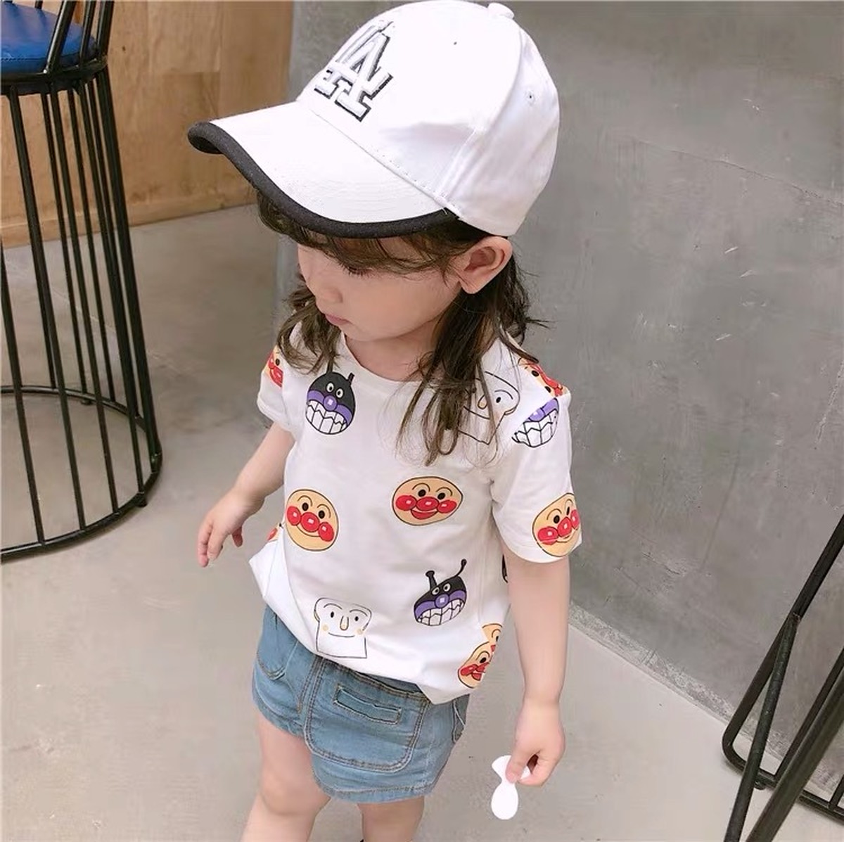 Kst6 Kids Baby 送料無料 アンパンマン 総柄 Tシャツ 子供服 韓国子供服 キッズ服 ベビー服 春服 夏服 半袖 カットソー Maile