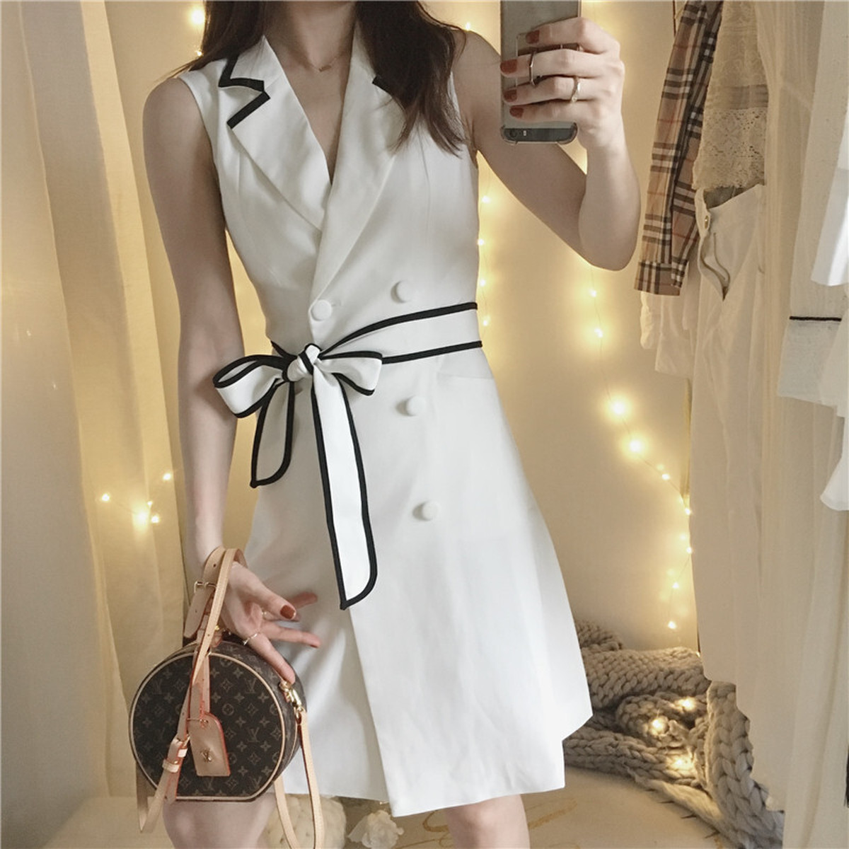 想像を超えての ヴァニラクチュール ワンピース ミニ丈 チューブトップ リボン ベージュ 最安値に挑戦