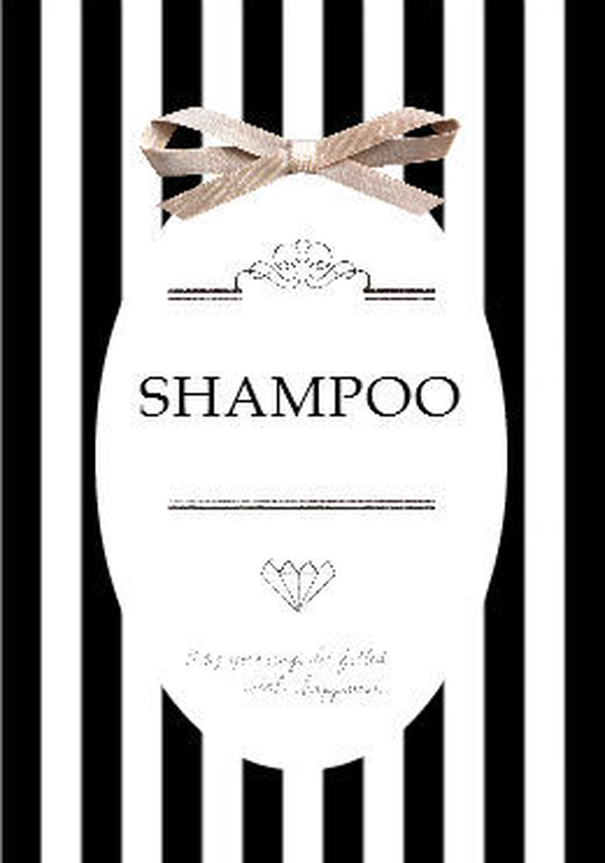 シャンプーボトルラベル Girlystripe01 Ilovemommy