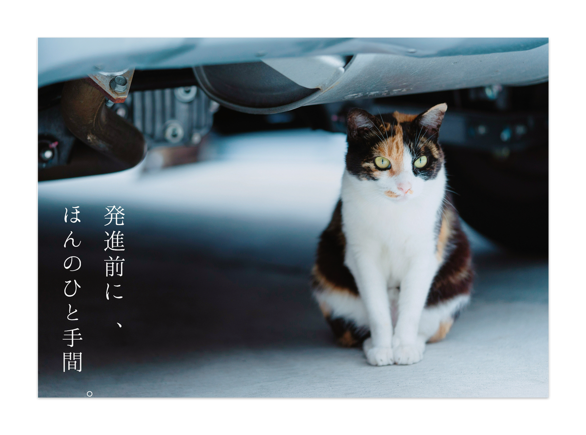 猫バンバン布教用ポスター 発進前に ほんのひと手間 Meetcat