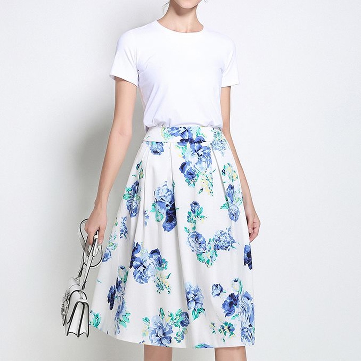 ランキング１位受賞 プリーツスカート 大きいサイズ ミモレ丈 花柄 ａライン ハイウエスト 大人可愛い カジュアル 秋冬 お出かけ トレンド 黒 青 ベージュ 爆売り Www Servblu Com