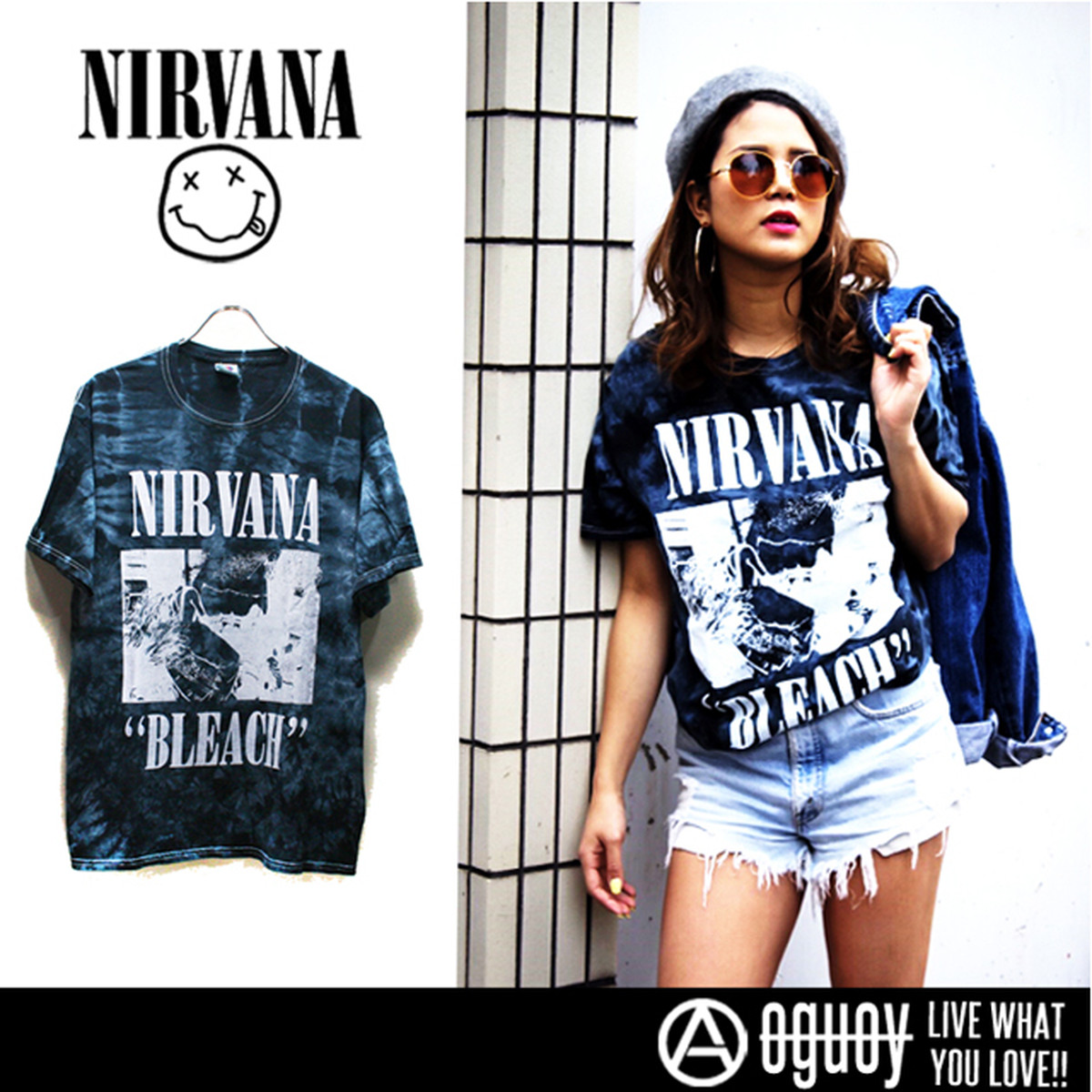 Bleach Tie Dye T Shirt Nirvana ニルヴァーナ ブリーチ タイダイ染め バンドtシャツ O1701tiedye レディーススタイリング Oguoy Destroy It Create It Share It