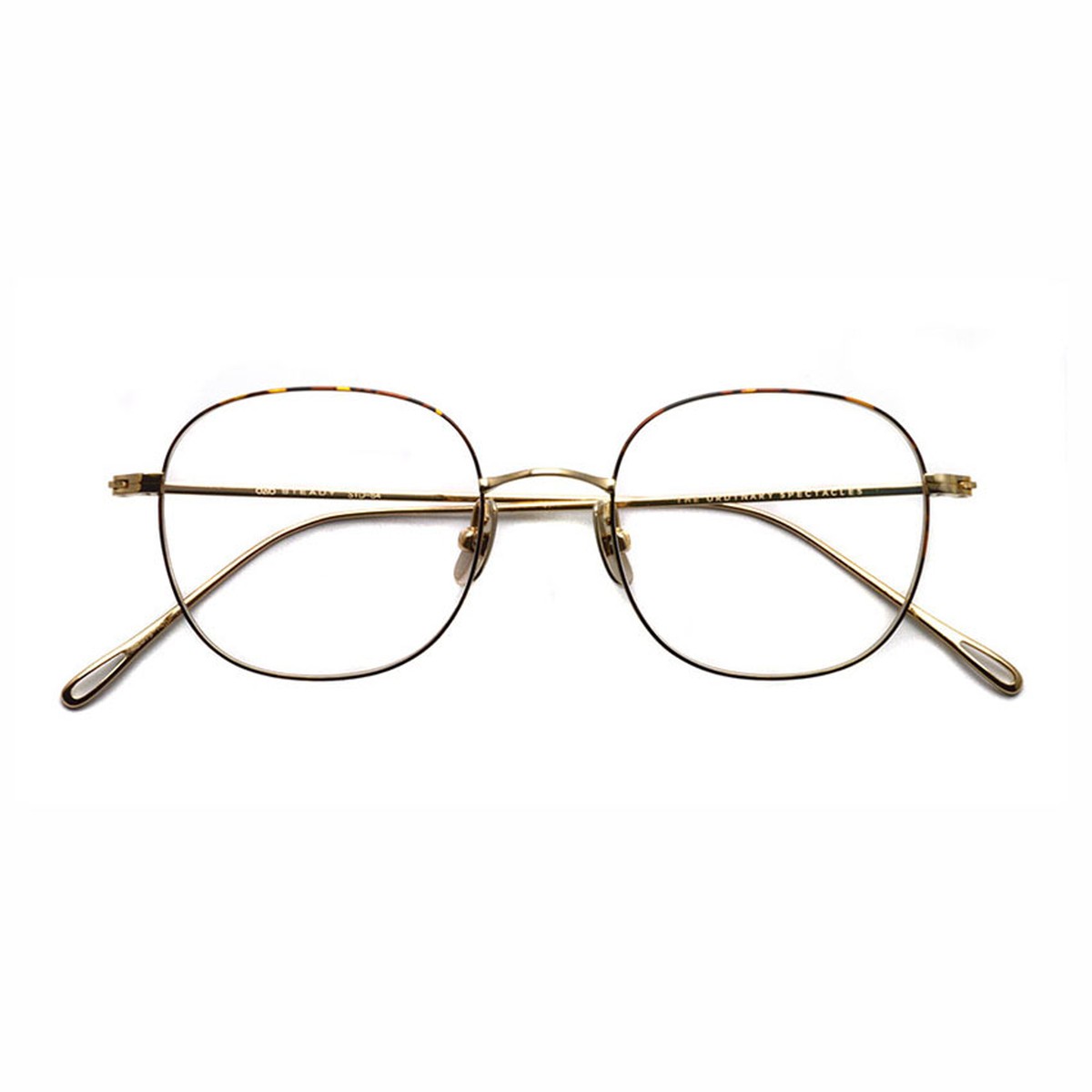 Steady ステディ Std 84 カラー 2 Gold Transfer ゴールド べっこう柄 ウェリントン スクエア メタルフレーム 中目黒のメガネ サングラスセレクトショップ Props