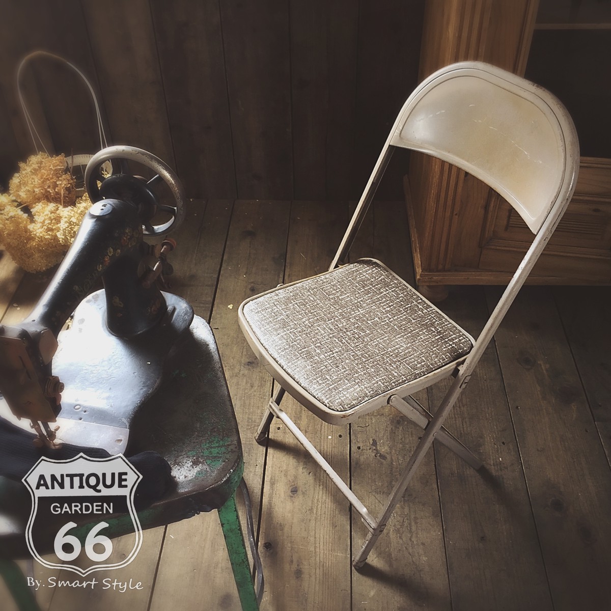 USAヴィンテージ・HAMPDENフォールディングチェア★スチール製折りたたみ椅子【C-010-020】 | Antique Style