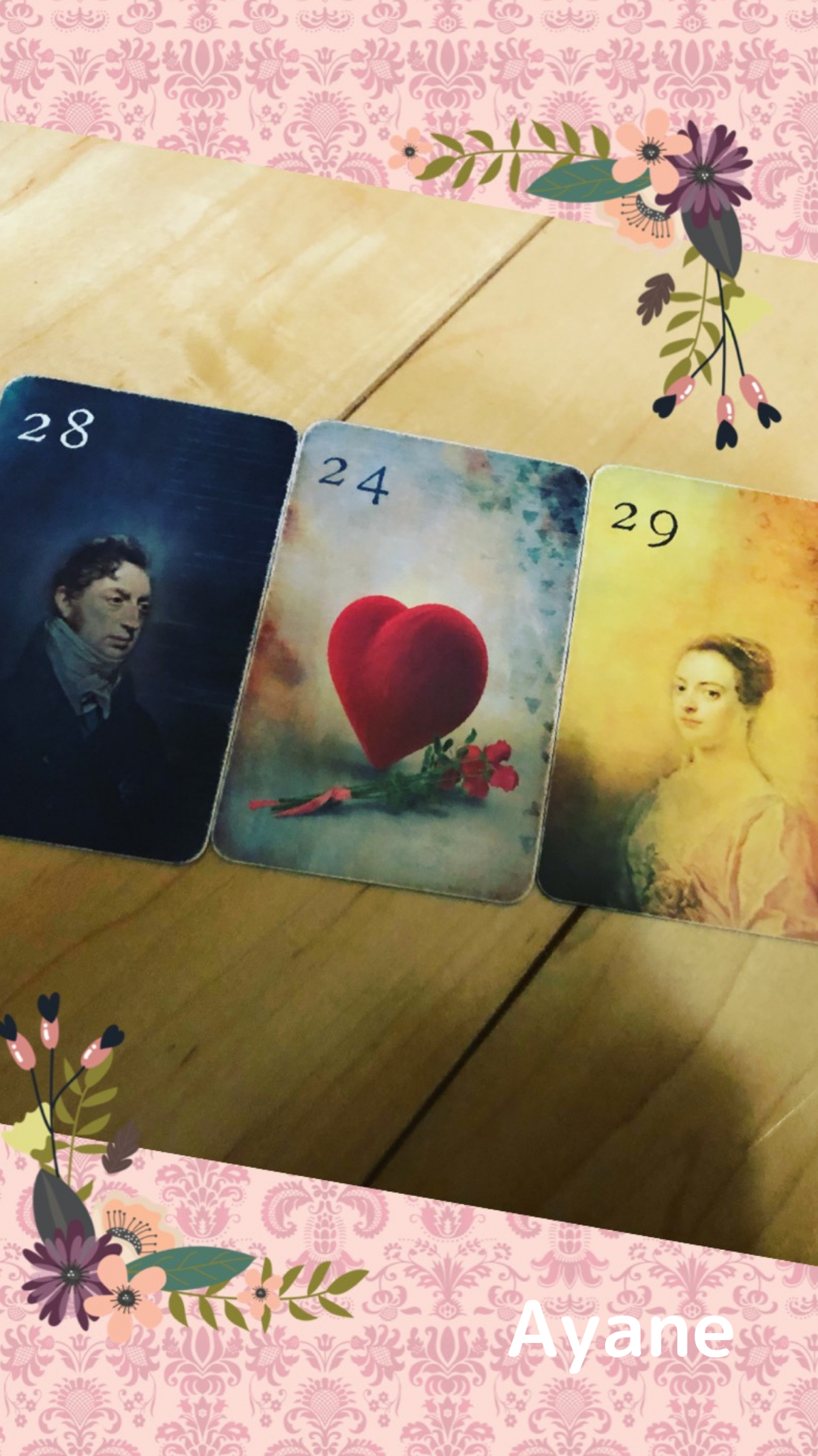 ルノルマン恋愛成就待ち受け Ayaneyama