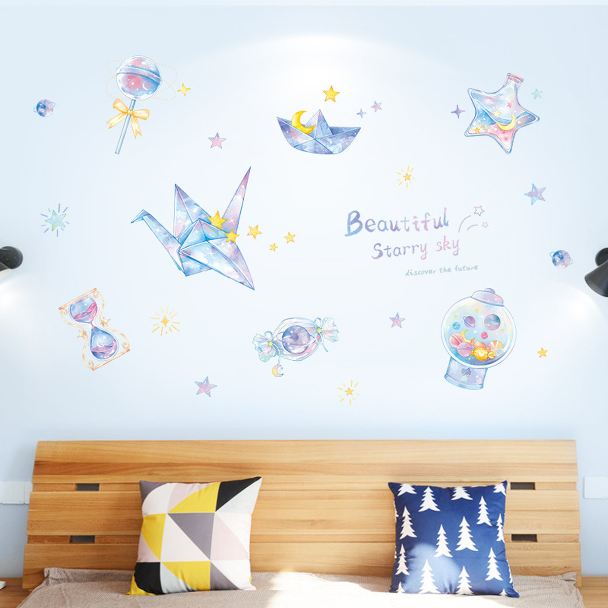 星 飴 ゆめかわいい お菓子 ウォールステッカー Star Candy 星のセレクトショップ まよなかのアトリエ