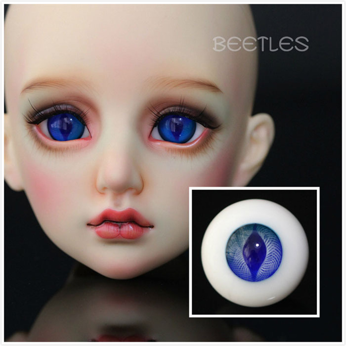 ねこひげ工房 様 グラスアイ 猫目 16mm ドールアイ 7