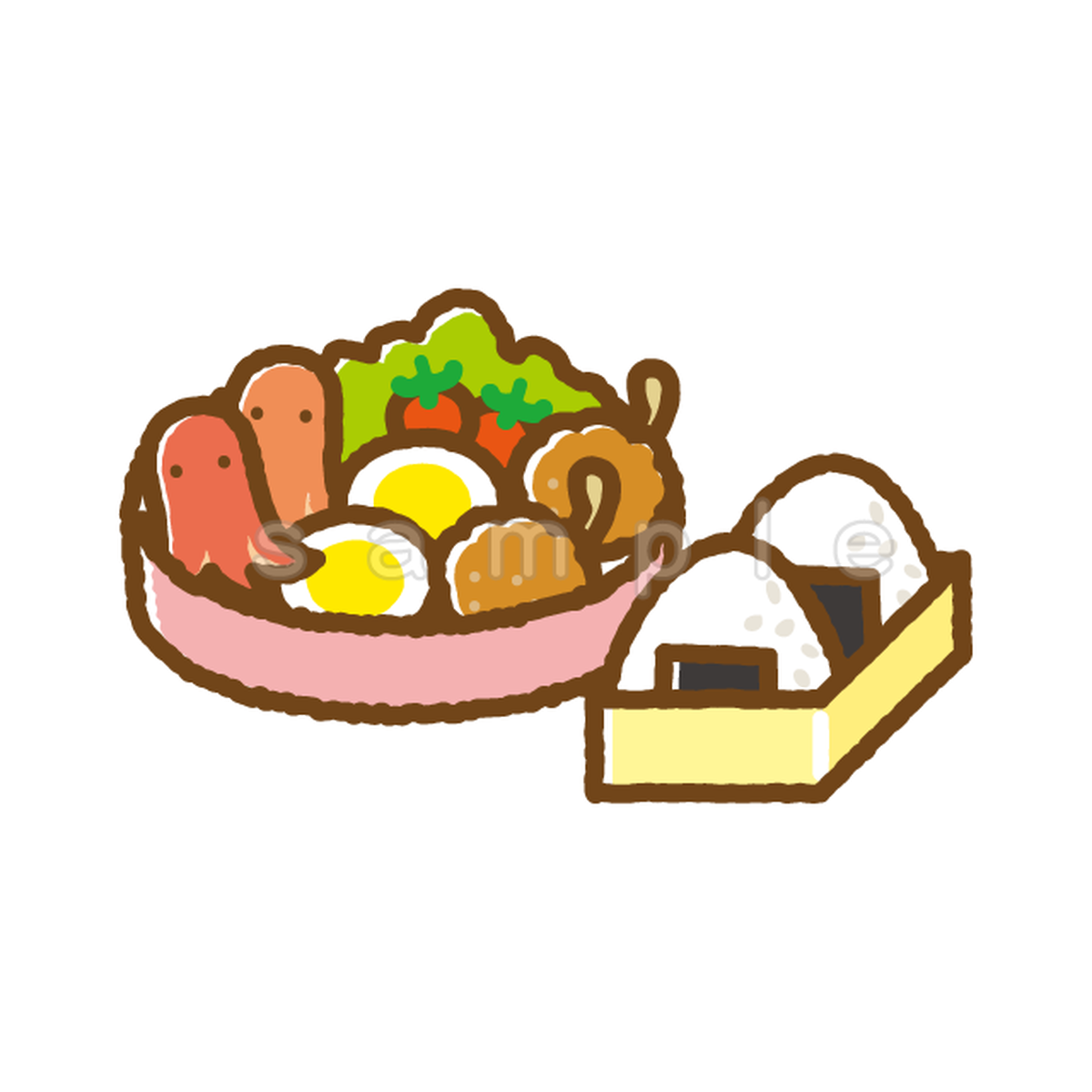 お弁当 D041 Png イラストショップくま 商用利用okのかわいいイラストのフリー素材がたくさん