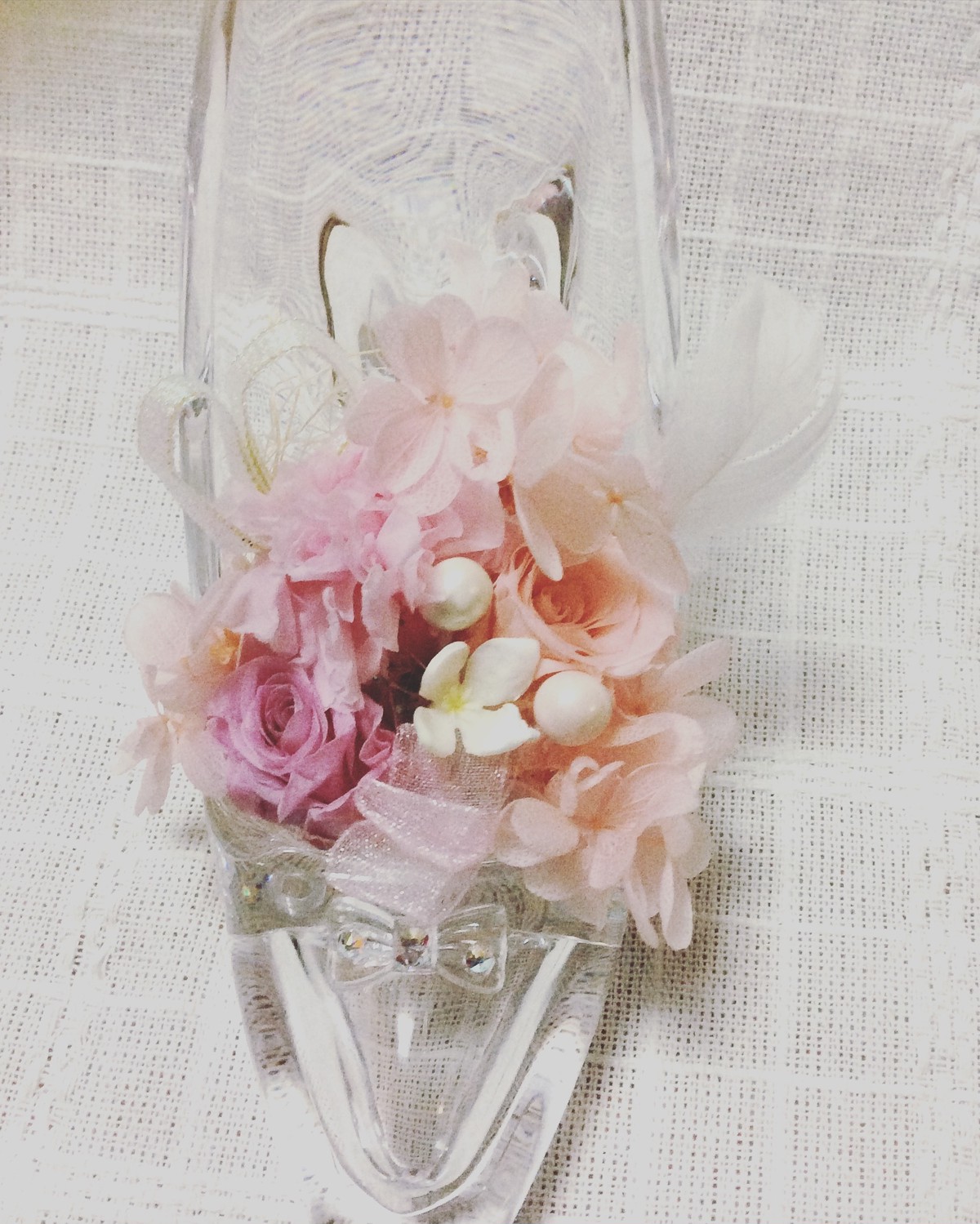 シンデレラの靴 フラワーアレンジ 華陽angel 小さなお花のstory