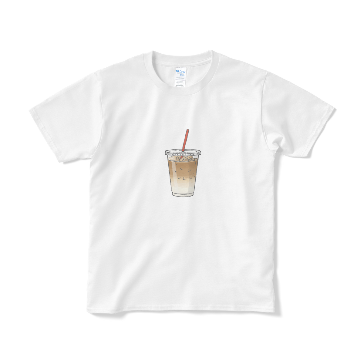 アイスカフェラテのtシャツ ホワイト 絵描きのraddieyのお店