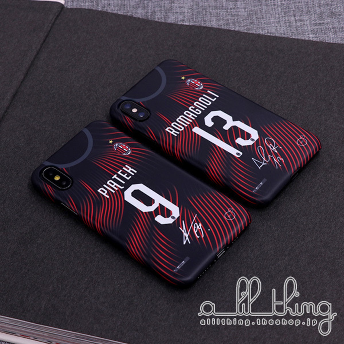 Seriea Acミラン 19 シーズン サードユニフォーム ピョンテク ロマニョーリ サイン入り Iphonexr Iphone8 ケース Alilthing