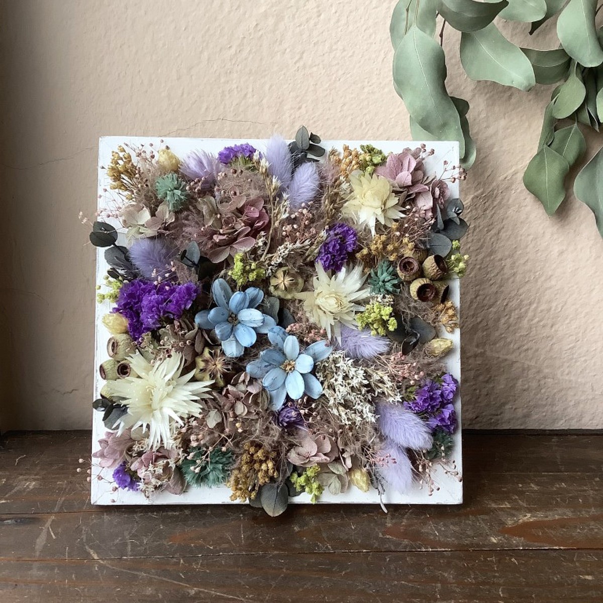 フラワーアート アンティークフレーム 17 17 ブルーパープル Mi Mu 花と緑と心に優しいフラワーの通販店