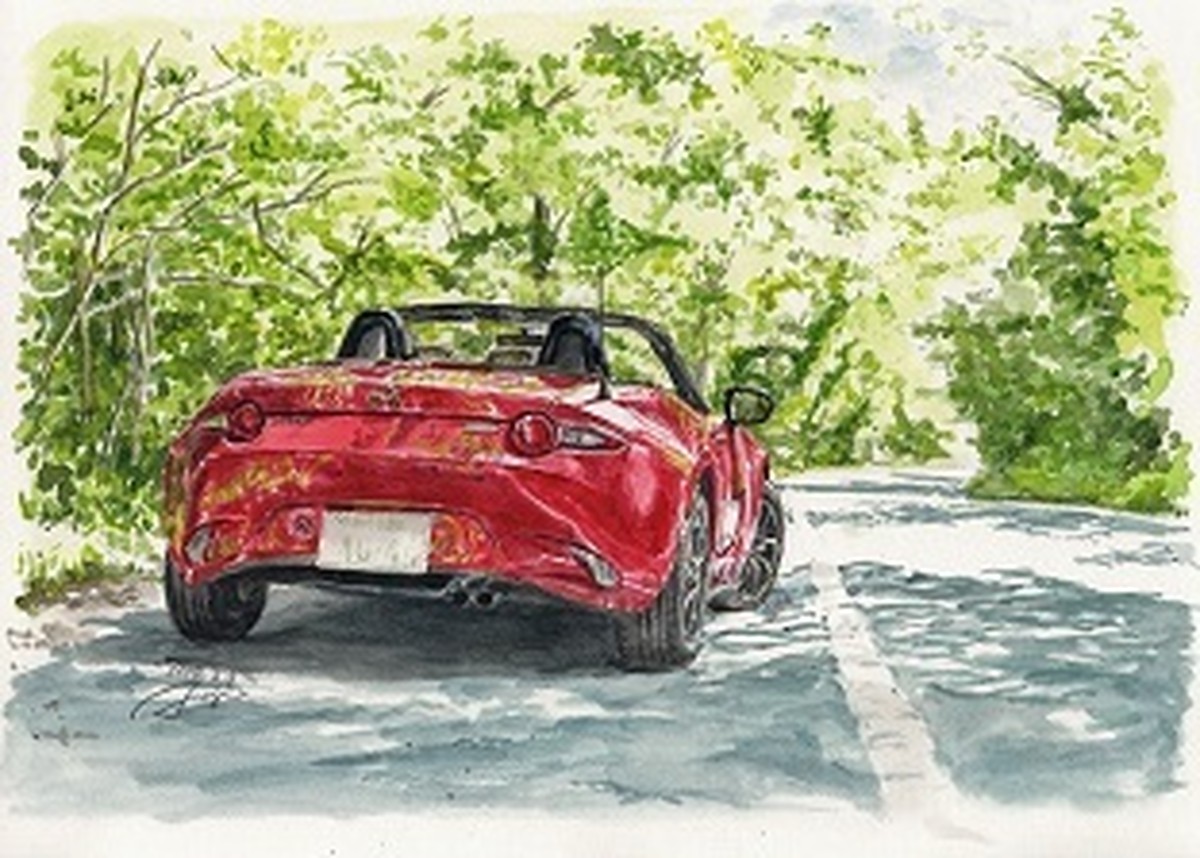 サイズ 水彩イラスト 日本車 写真プリント 額装なし Petrolhead Studio