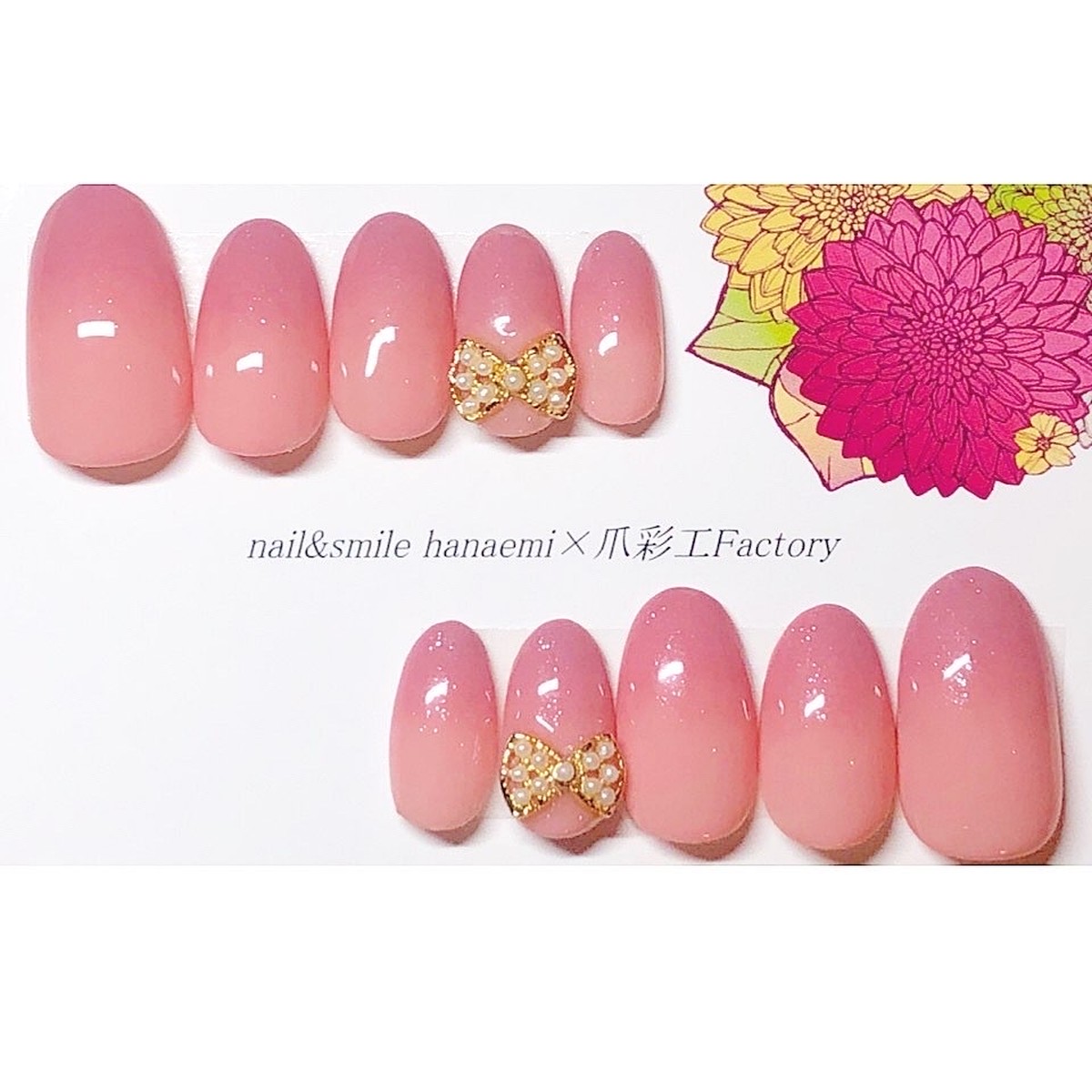ネイルチップ つけ爪 グラデーション リボンネイル 安い 可愛い ネイルチップ つけ爪 販売 爪彩工factory