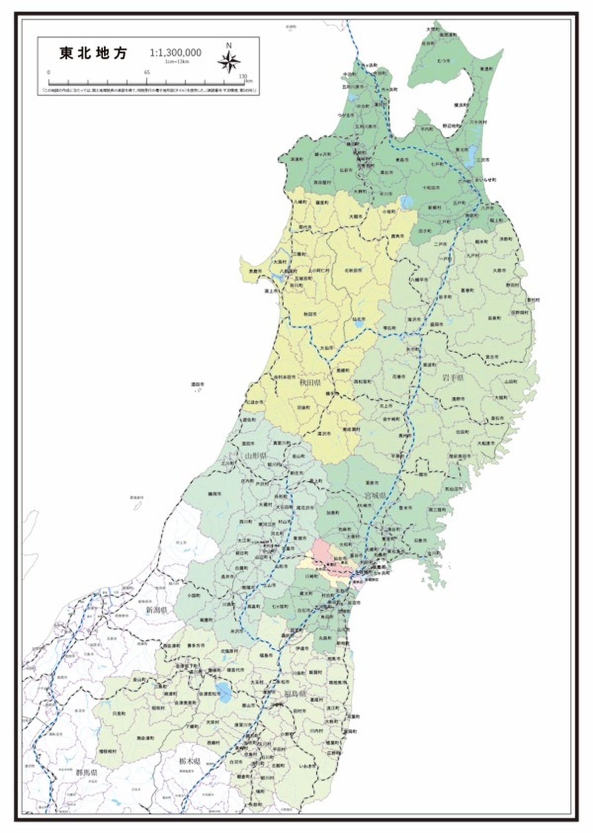 P6東北地方 新幹線 Jr 私鉄 K Tohoku P6 楽地図 日本全国の白地図ショップ