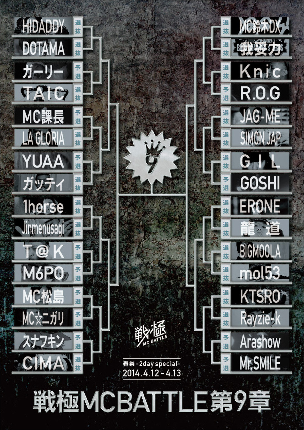 戦極MCBATTLE第9章 2Days 春祭2014 2014.4.124.13 完全収録DVD 戦極MCBATTLE On