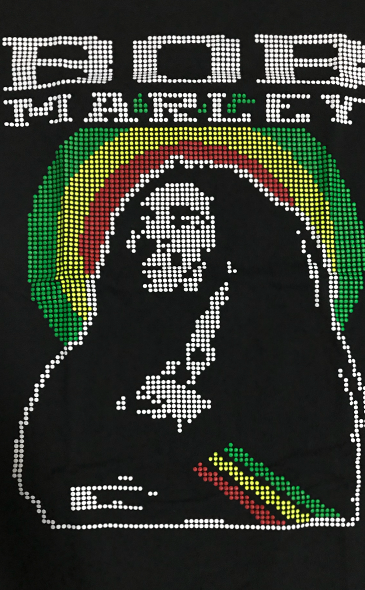 Bob Marley ドット絵 Tシャツ メンズ レディース 尖尖 Togarikosumi