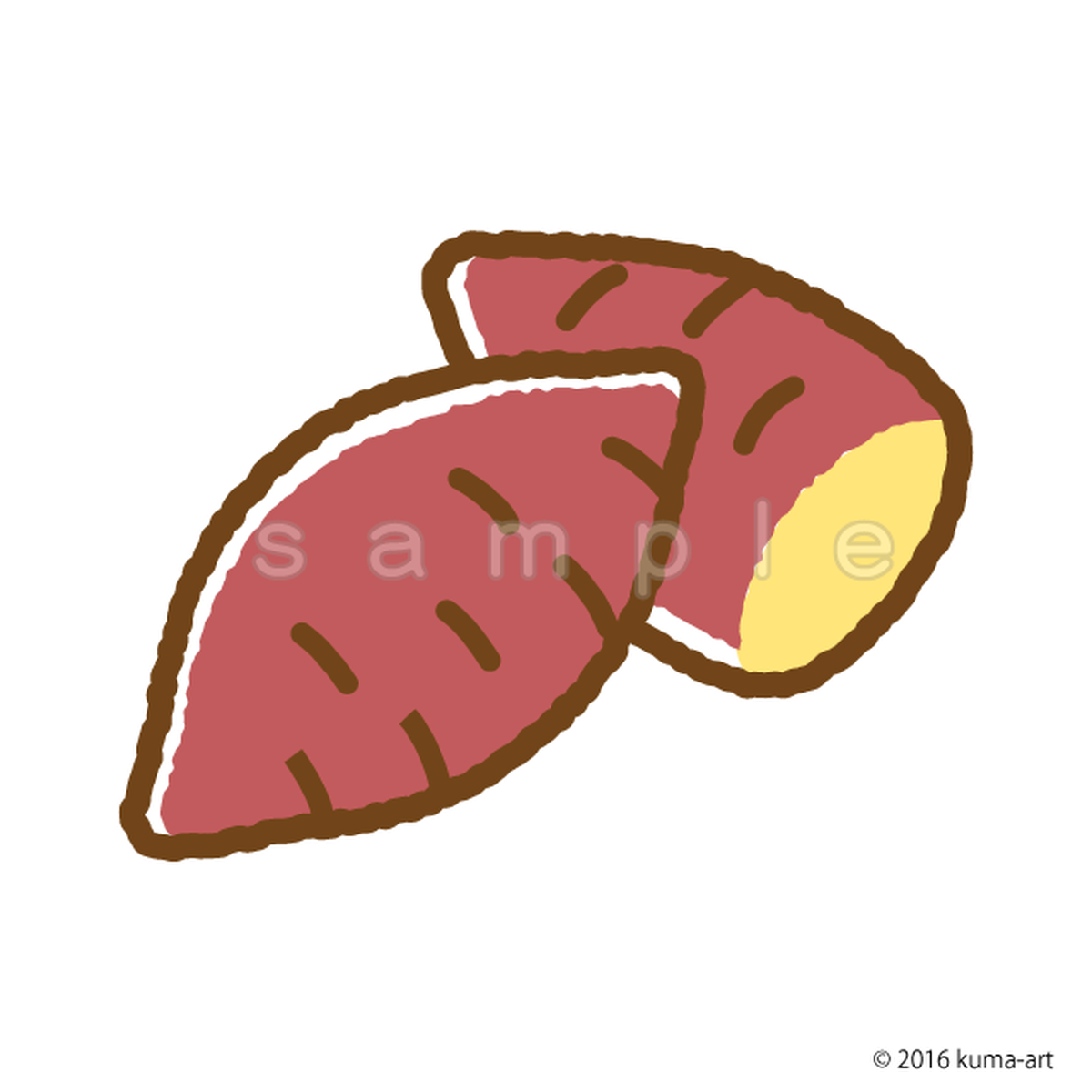 焼き芋 K052 Png イラストショップくま 商用利用okのかわいいイラストのフリー素材がたくさん