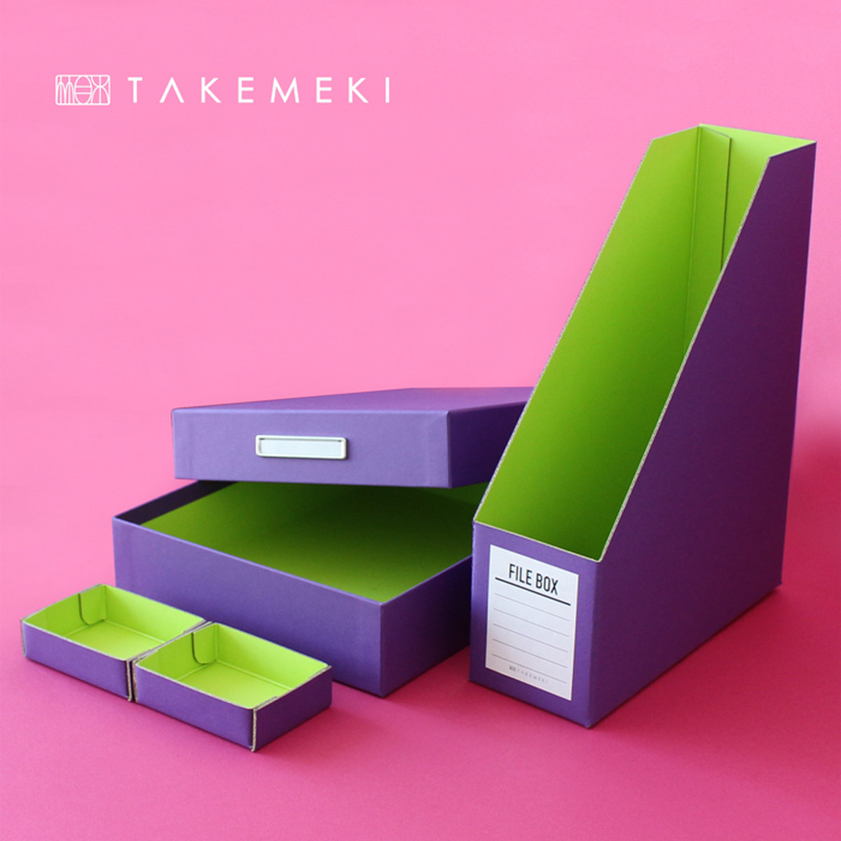 Desk Box 3点セット B5サイズ デスクボックス ファイルボックス 仕切り箱 2個 お道具箱 デスクボックス 紙製 貼箱 新学期 新生活 入園 入学 祝い ギフト プレゼント セット売り 男の子 女の子 片付け 収納 整理整頓 おしゃれ かわいい カラフル ビビット