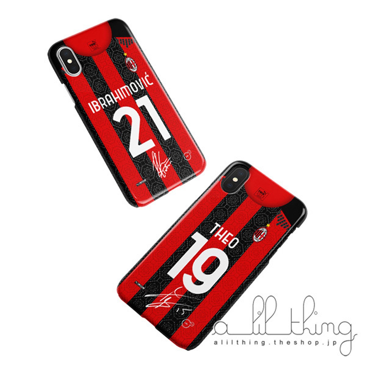 Seriea Acミラン 21シーズン ホームユニフォーム イブラヒモビッチ テオエルナンデズ サイン入り Iphonese2 Iphonexr ケース Alilthing